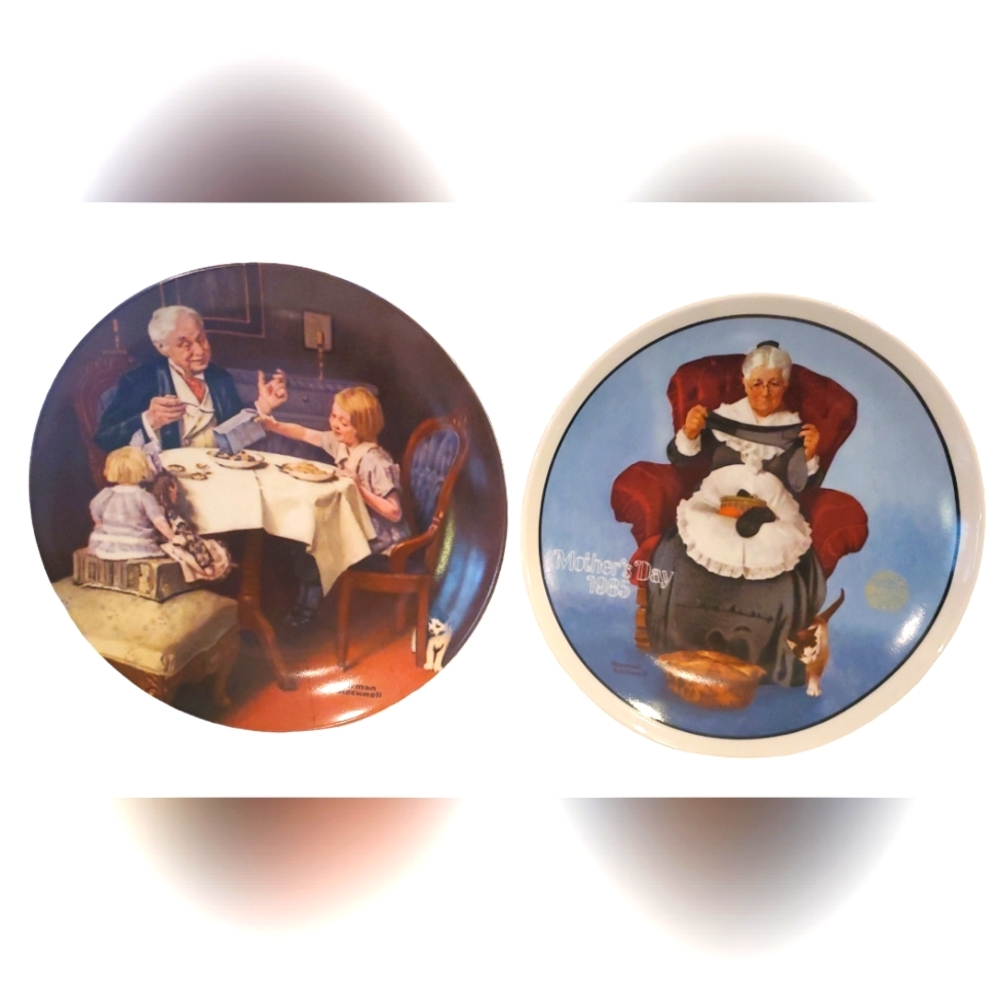 RARE Vintage Rockwell Heritage Collection plates‎ 10th #15249D & 9th #3430N